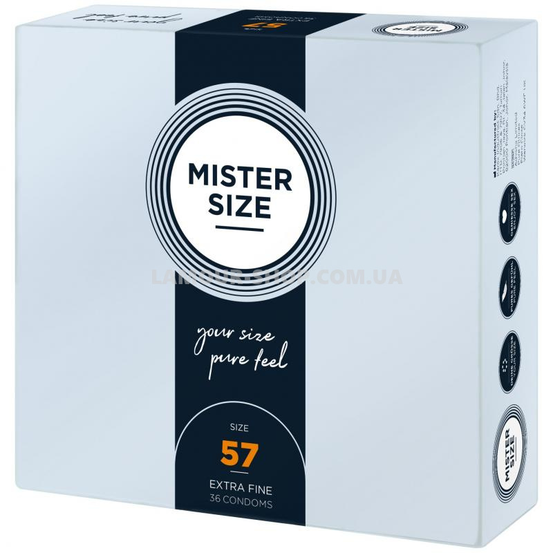 фото Презервативи Mister Size - pure feel - 57  товщина 0,05 мм