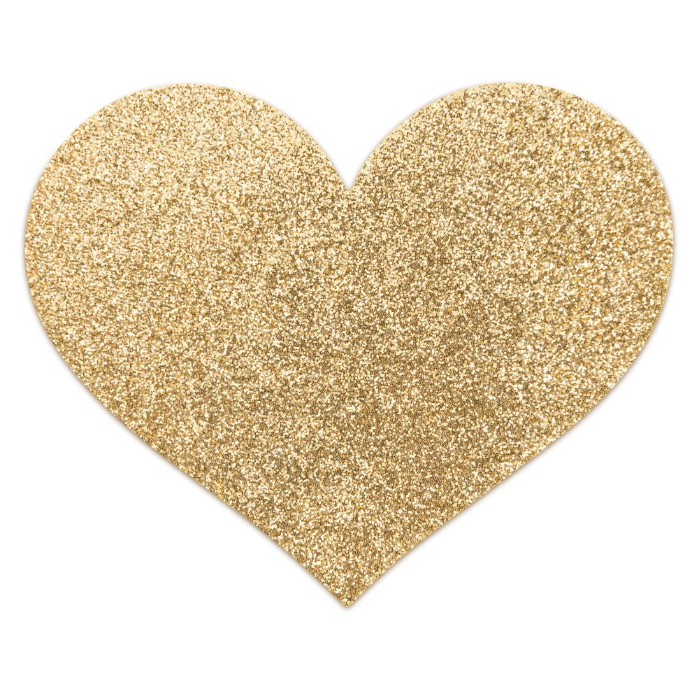 фото Пестіс - стикини Bijoux Indiscrets - Flash Heart Gold, наклейки на соски