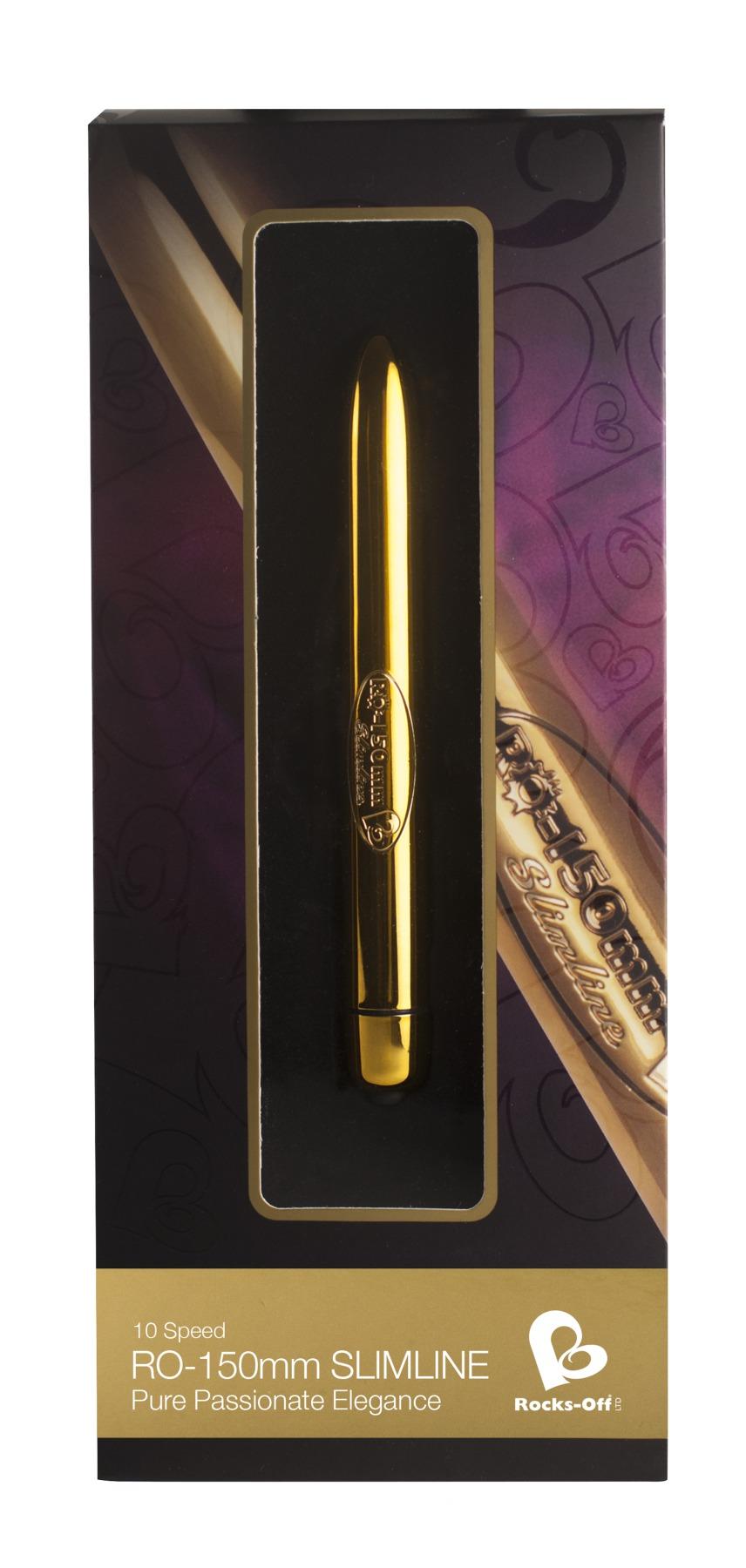 фото Вібратор Rocks Off RO-150 mm Slimline 10 Gold