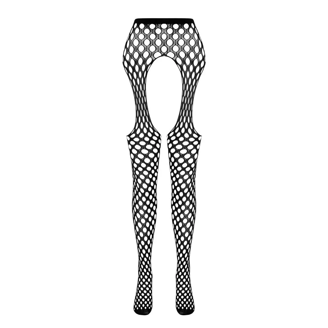 фото Колготки-бодістокінг Passion ECO S003 black, з доступом, імітація підв’язок