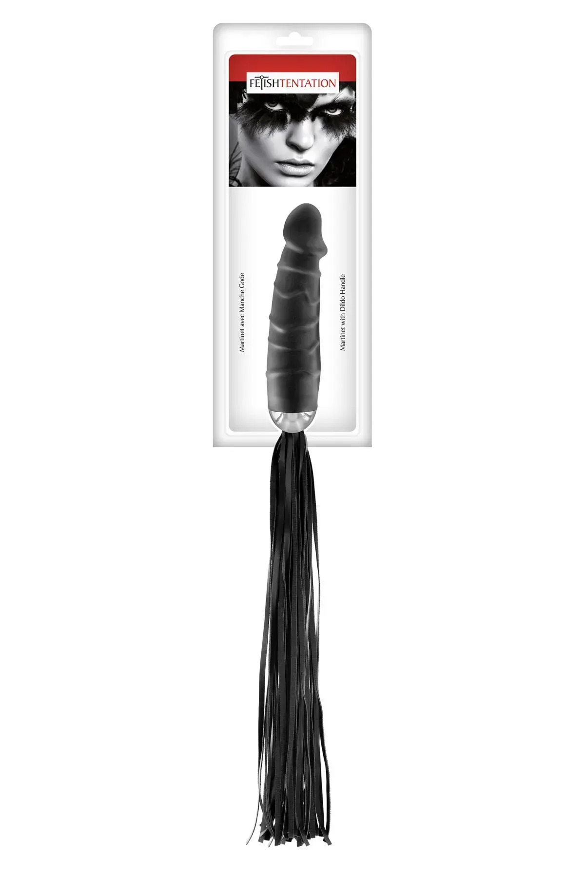 фото Флогер з ручкою-дилдо Fetish Tentation Whip with Dildo Handle