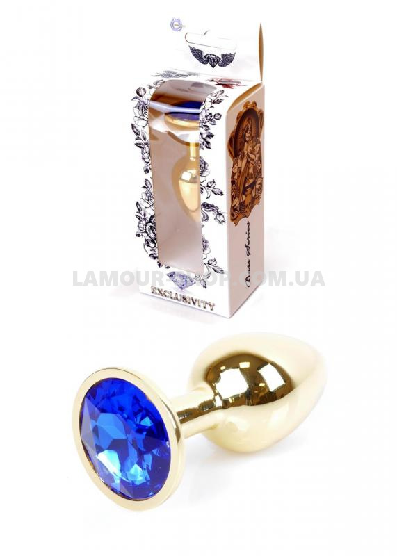 фото Анальна пробка Boss Series - Jewellery Gold PLUG Dark Blue S