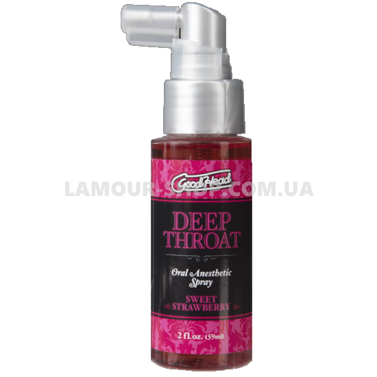 фото Спрей для мінету Johnson GoodHead Deep Throat Spray – Sweet Strawberry (59 мл)