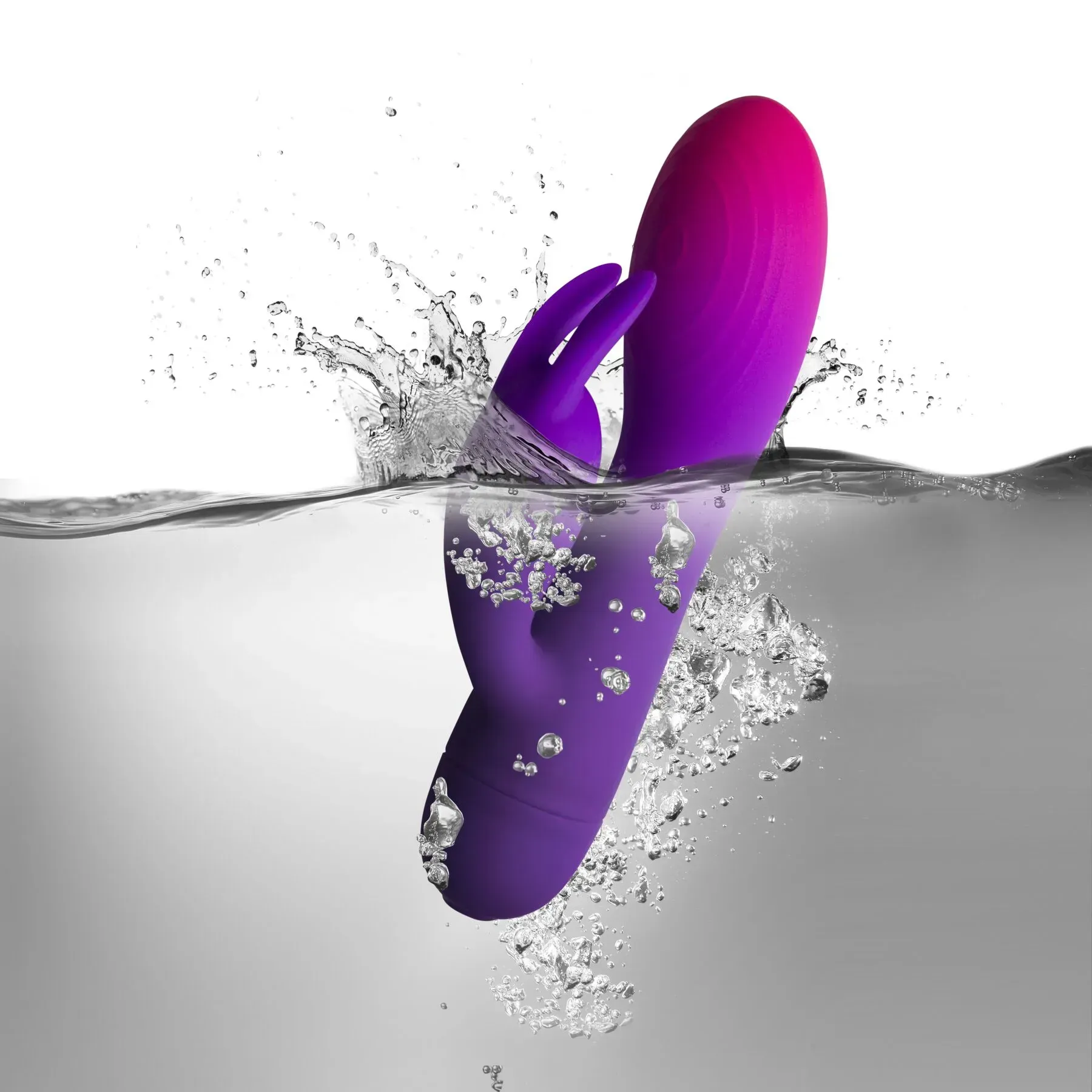 фото Вібратор-кролик Rocks Off Glo Girl – Rabbit, 2 мотори, 10 режимів, на батарейках