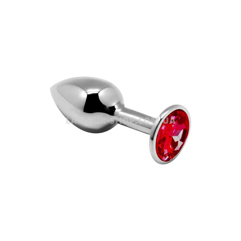 фото Анальна пробка із кристалом Alive Mini Metal Butt Plug Red S