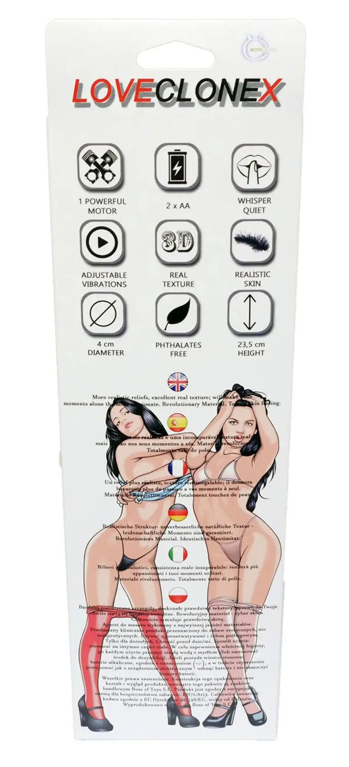 фото Вібратор Boss Series - Eros Loveclonex 8"