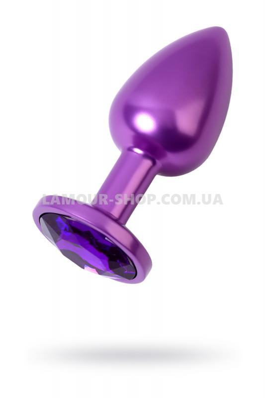 фото Анальный страз Toyfa Metal фиолетовый 7,2 см, ø2,8 см