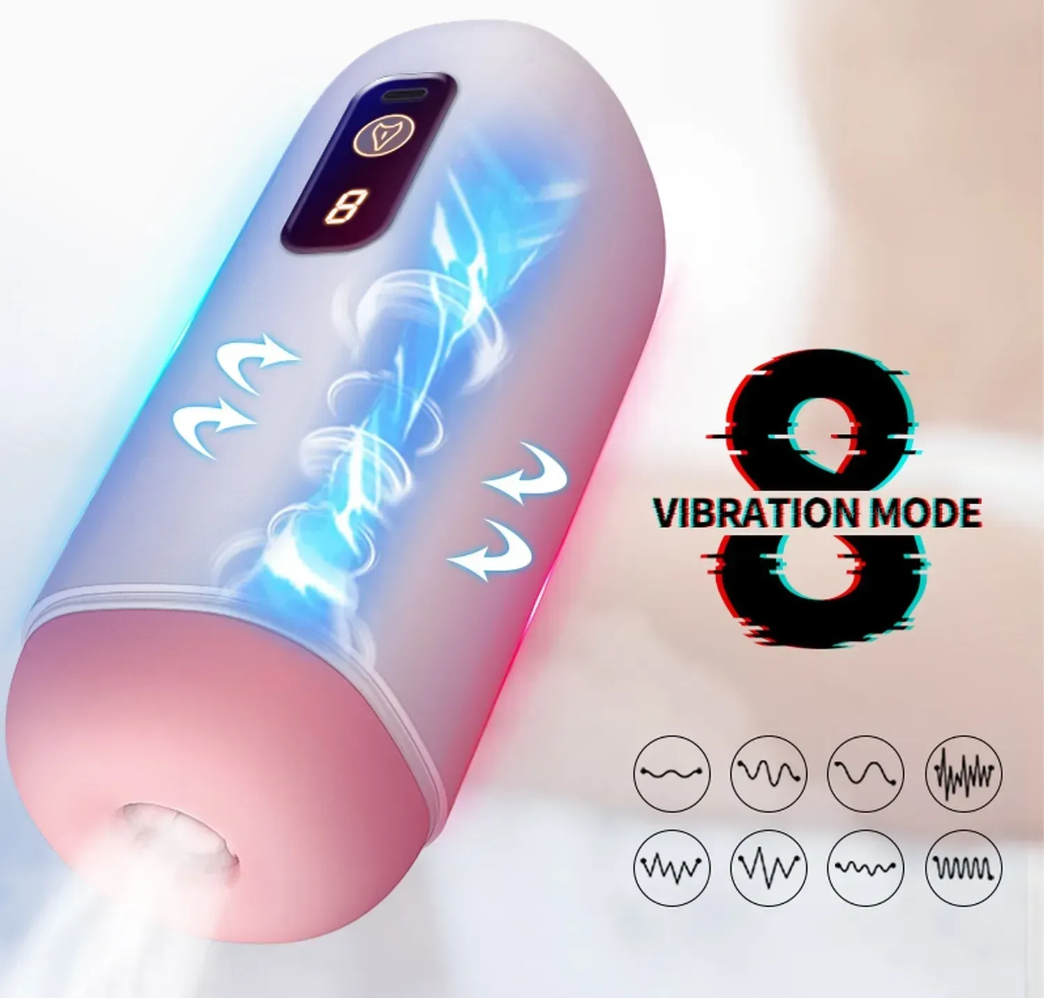 фото Мастурбатор FOX - USB Rechargeable, 8 vibration functions, 