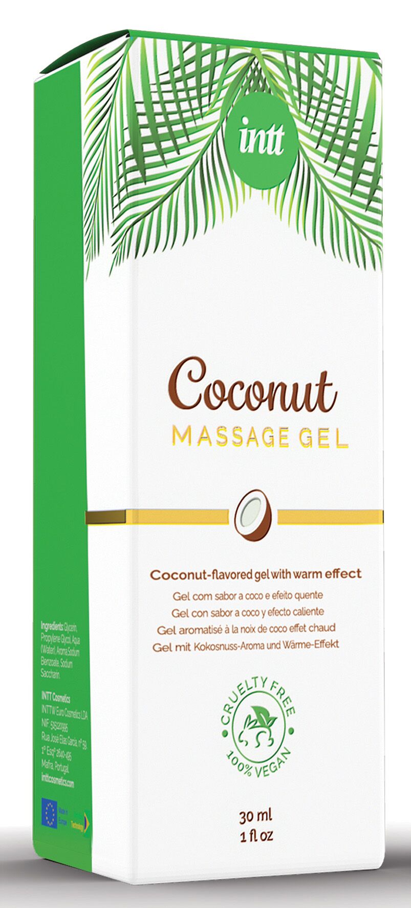 фото Масажний гель для інтимних зон Intt Coconut Vegan (30 мл)