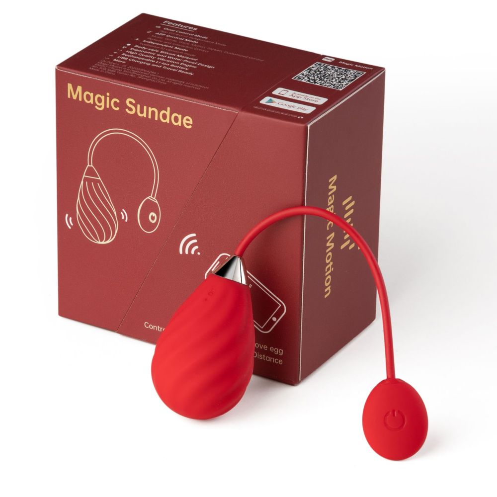 фото Смарт-віброяйце Magic Motion Sundae Red