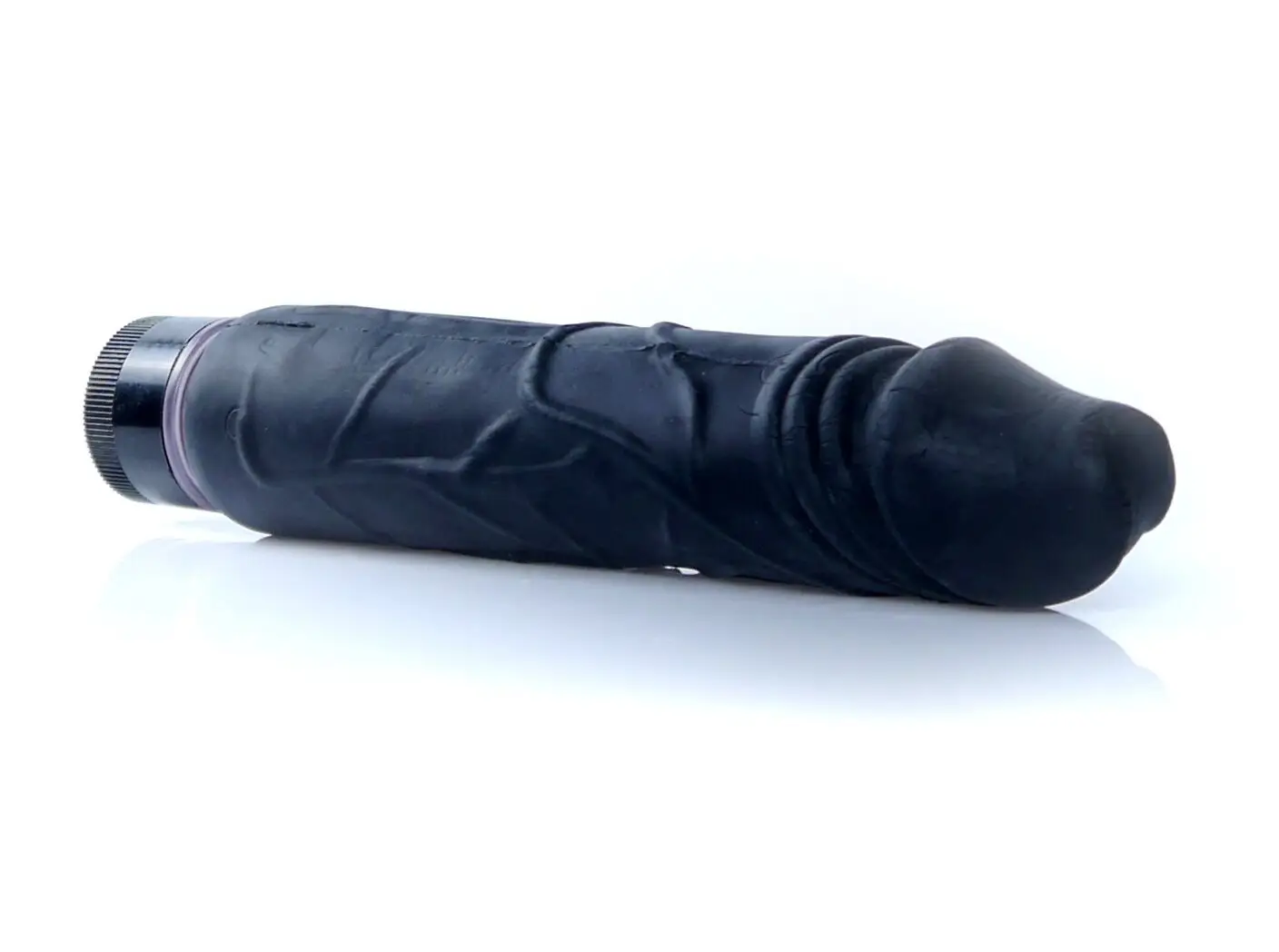 фото Вібратор Boss Series - Real Skin Black, (довжина 22 см, діаметр 4 см)