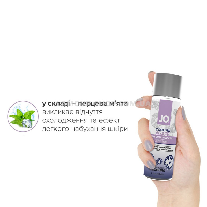фото Охолоджувальне мастило JO AGAPE - COOLING (60 мл) без гліцерину, гліколю та парабенів