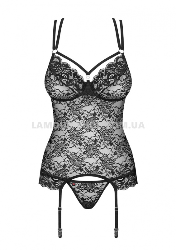 Obsessive Корсет Underwire Teddy Black S/M фото фото Корсет Underwire Teddy Black S/M