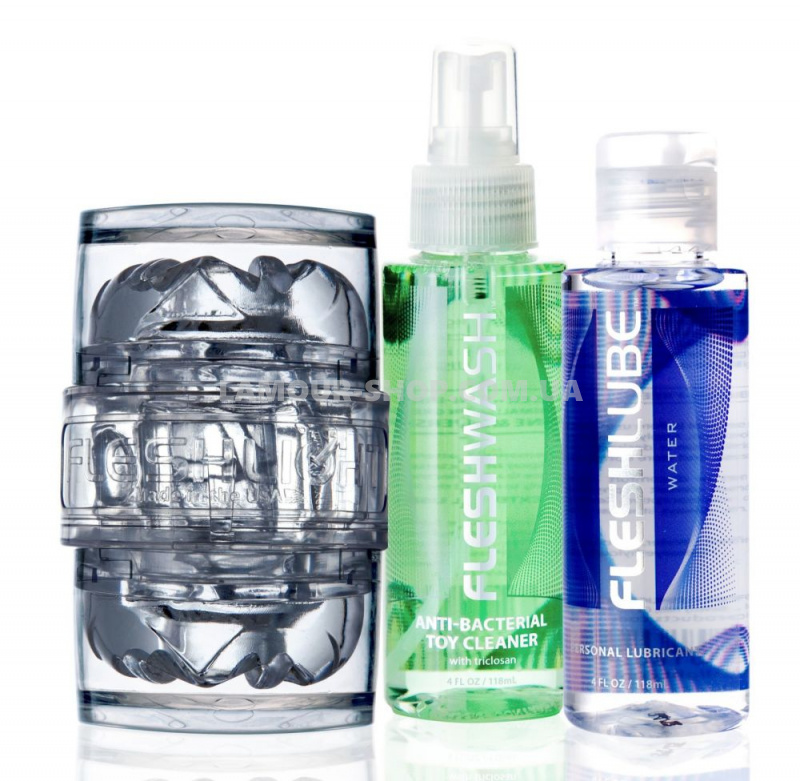 фото Мастурбатор Fleshlight Quickshot Vantage Value Pack: смазка и чист средство