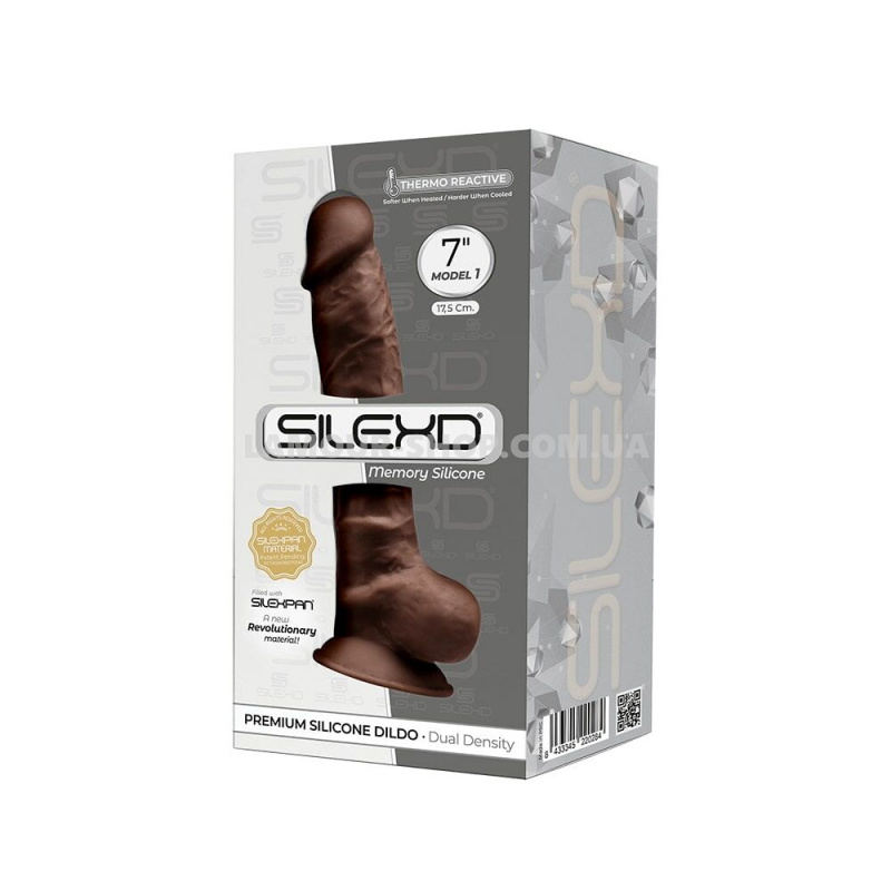 фото Фалоімітатор SilexD Johnny Brown (MODEL 1 size 7in) силікон+Silexpan, 