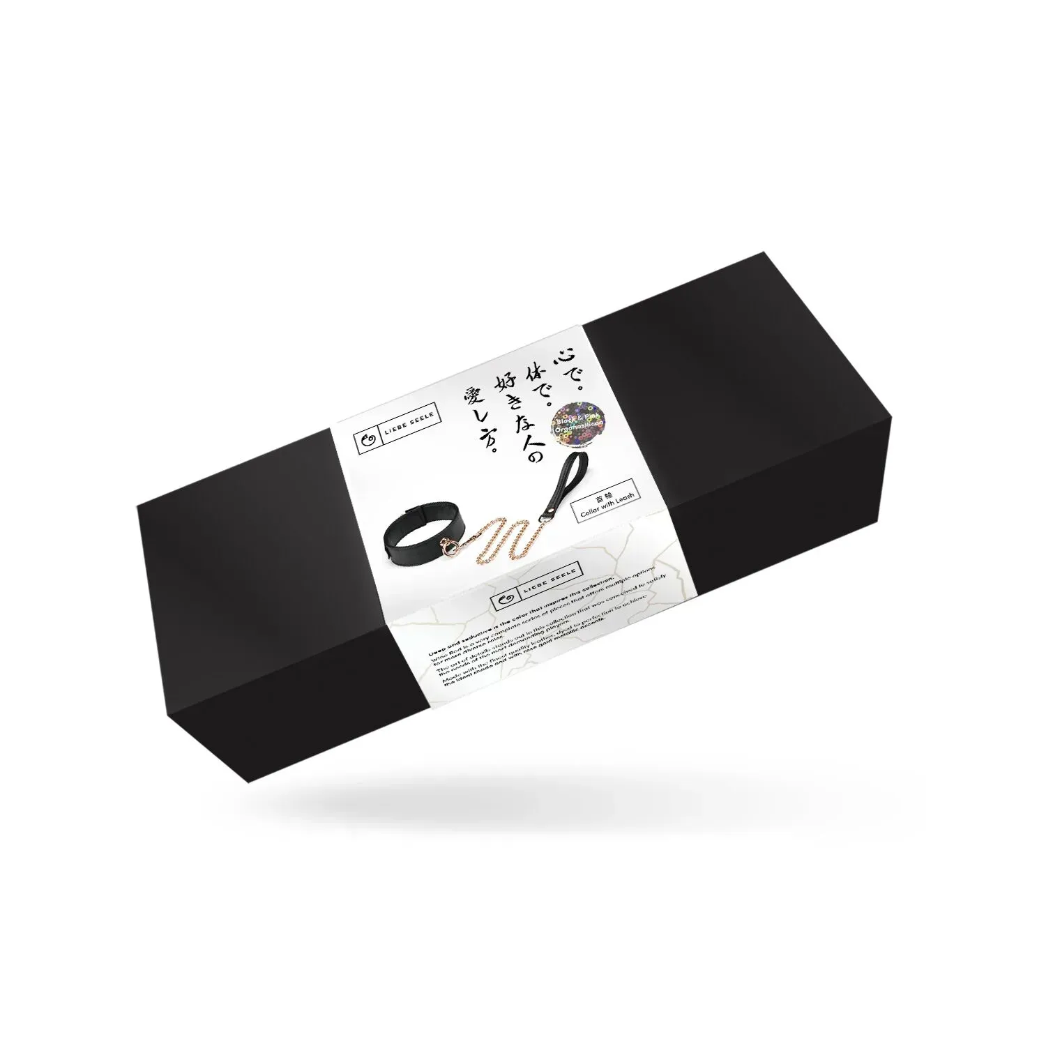 фото Нашийник з повідцем  Liebe Seele Black Organosilicon Collar with Leash