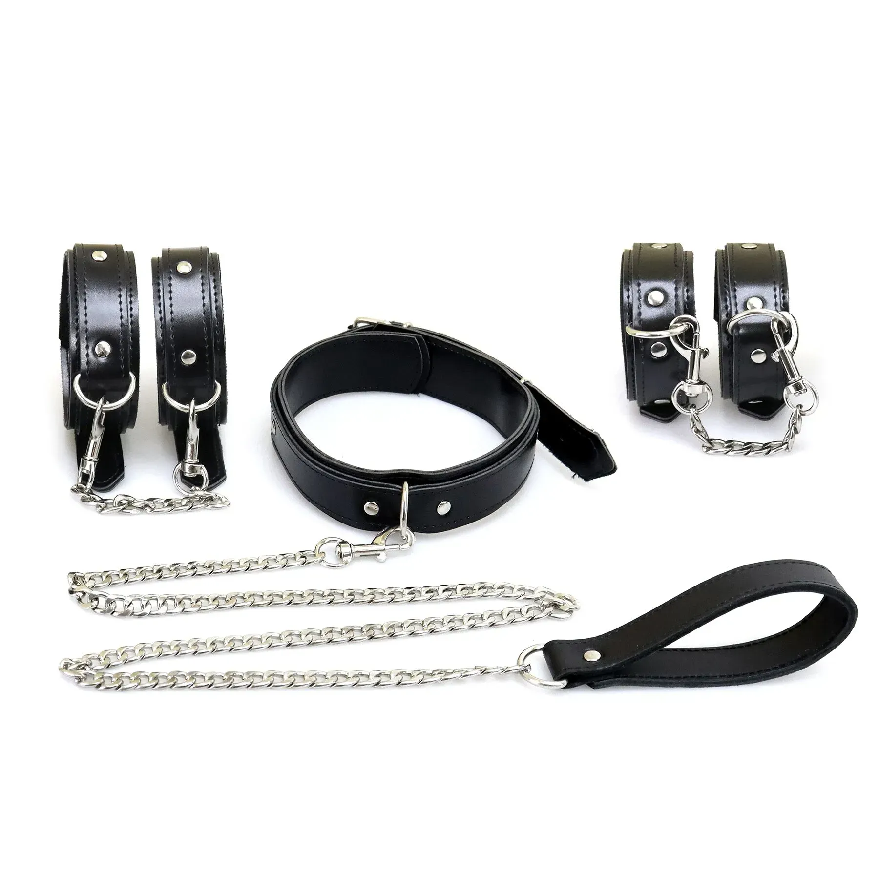 фото Набір BDSM  Art of Sex - Emoji, наручники, поножі, нашийник з повідцем