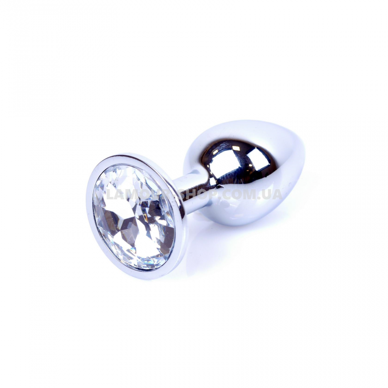 фото Анальний затор Boss Series - Jewellery Dark Silver PLUG Clear S