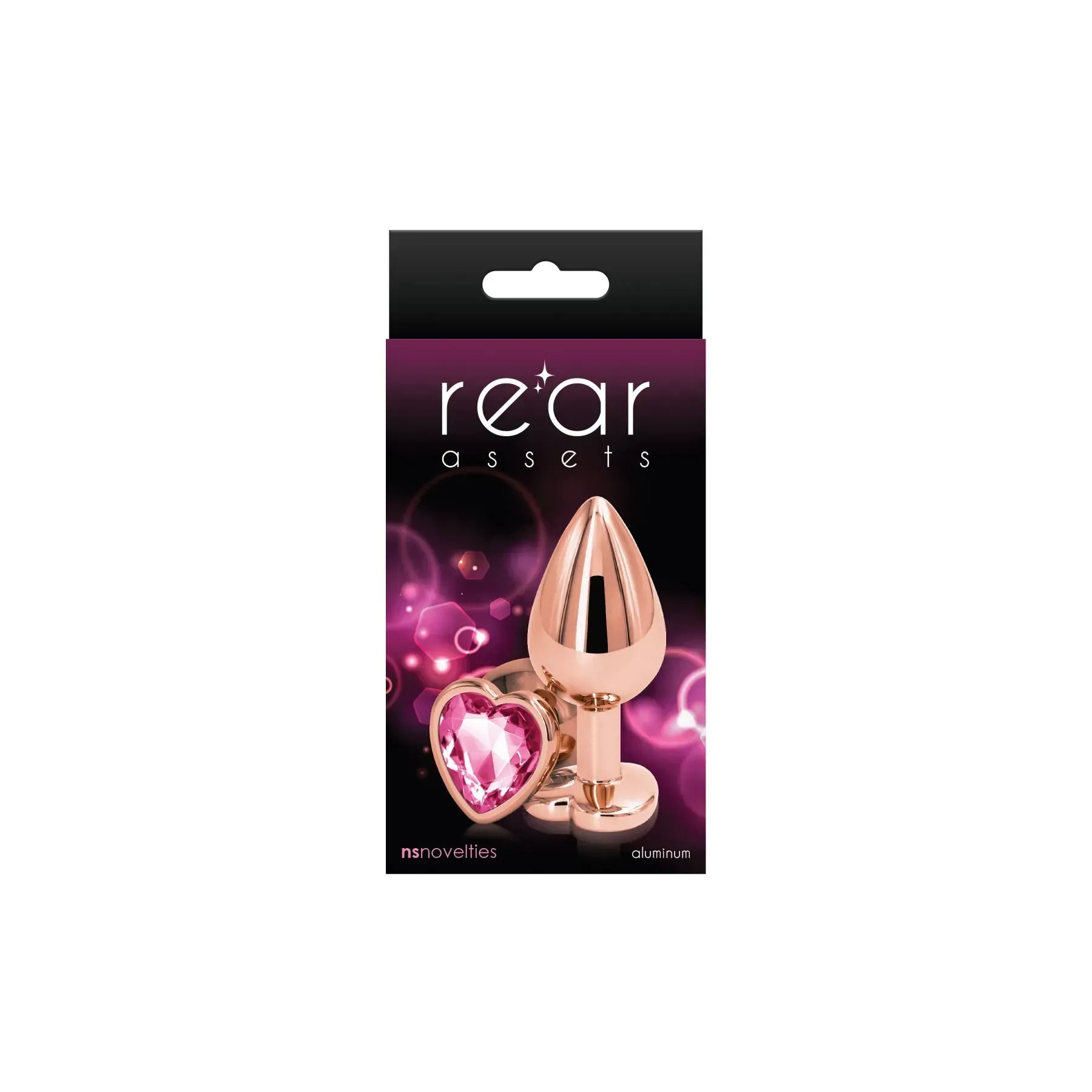 фото Анальна пробка  NS Novelties Rear Assets - Rose Gold Heart - Medium - Pink