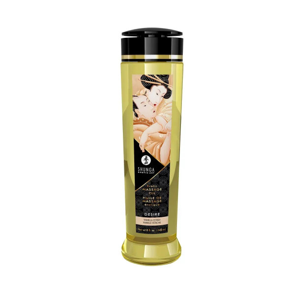 Масажна олія  Shunga Desire – Vanila (240 мл) натуральна зволожувальна