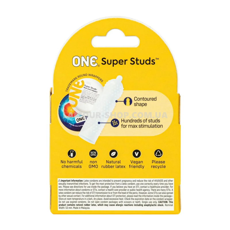 фото Презерватив ONE Super Studs 3шт