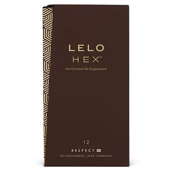 Презервативи LELO HEX Condoms Respect XL 12 Pack, тонкі та суперміцні, збільшені
