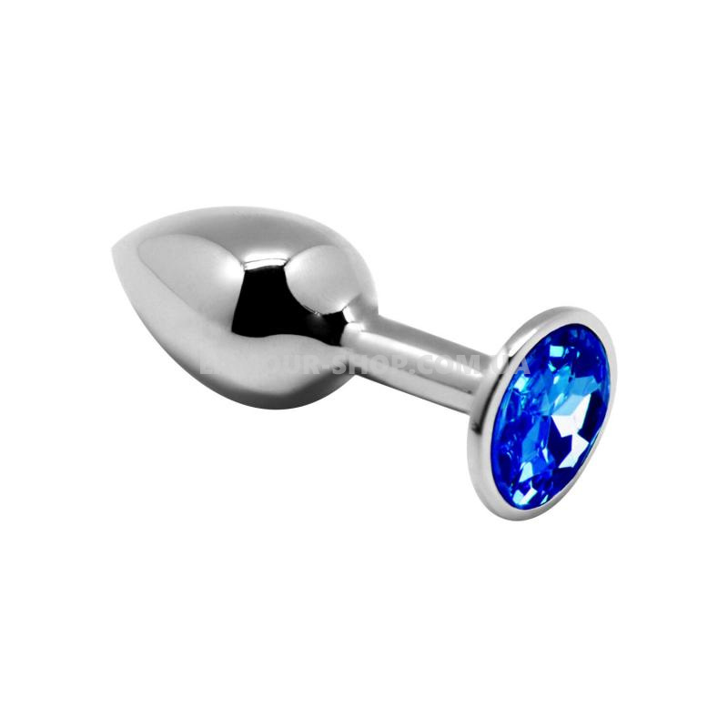 фото Анальна пробка із кристалом Alive Mini Metal Butt Plug Blue M