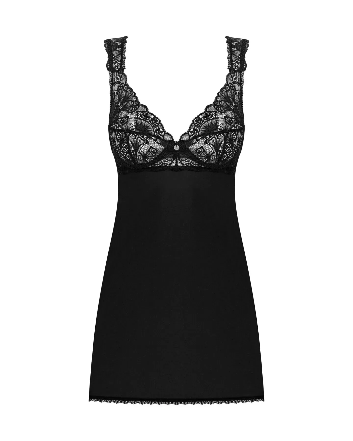 фото Сорочка  бебі-дол з мереживом Obsessive Donna Dream babydoll XS/S Black, стр