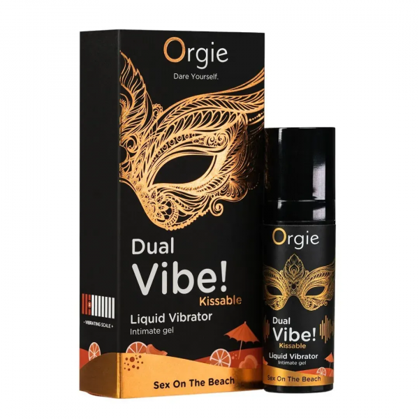 Рідкий вібратор Orgie Dual Vibe! Sex On The Beach Kissable 15 мл