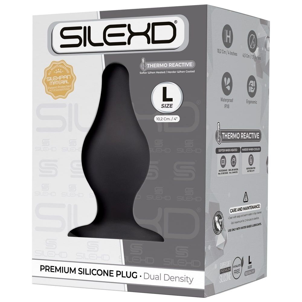 фото Анальна пробка SilexD (Model 2 size L)  силікон+Silexpan, діаметр 4,5 см