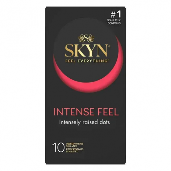 Безлатексні преміум-презервативи SKYN Intense Feel 10 шт, точковий рельєф