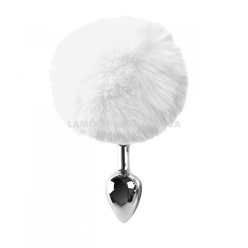 фото Анальна пробка М Art of Sex — Bunny Tails Butt plug, Білий