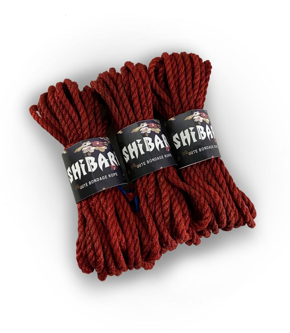 фото Джутова мотузка для шібарі Feral Feelings Shibari Rope, 8 м червона