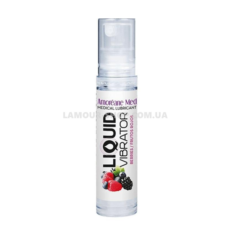 фото Лубрикант с эффектом вибрации Amoreane Med Liquid Vibrator Berries (10 мл)