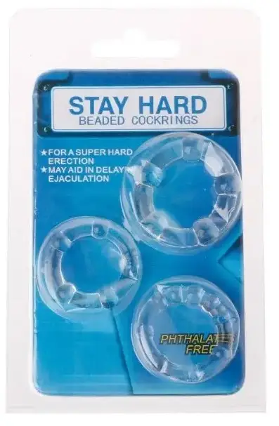 фото Набір ерекційних кілець Stay hard, Clear