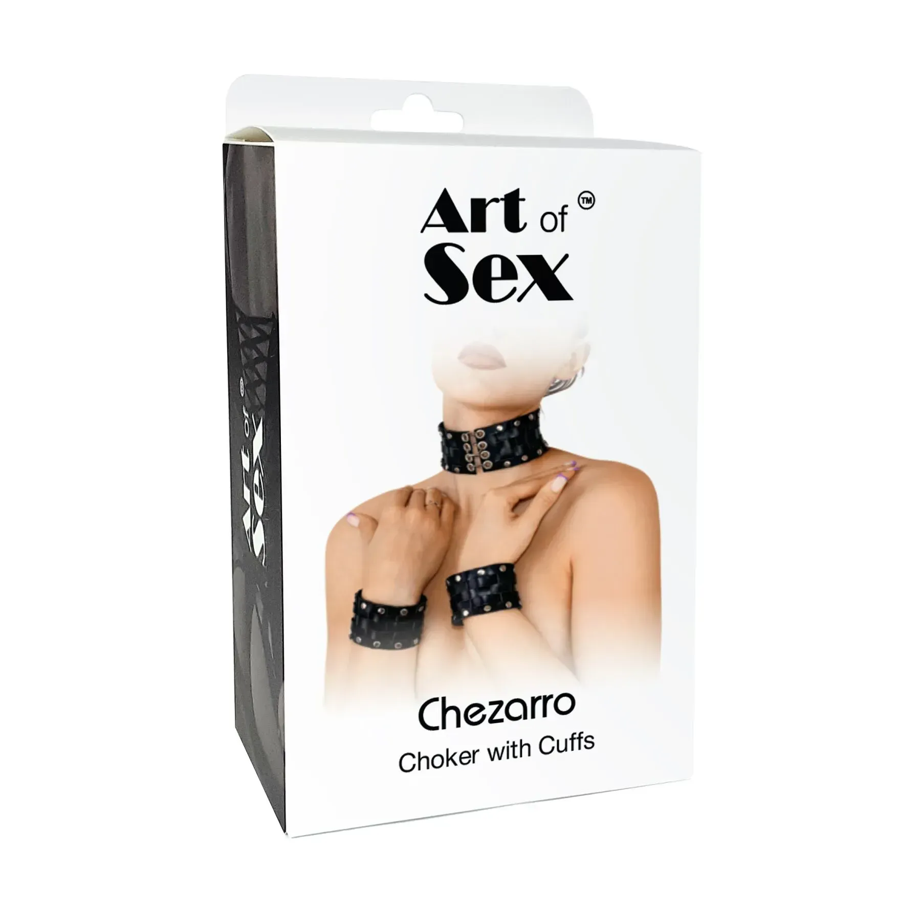 фото Шкіряний чокер  з манжетами Art of Sex - Leather Chezarro