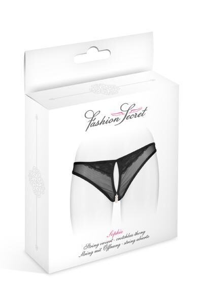 фото Трусики з перлами і доступом Fashion Secret Sophie Black