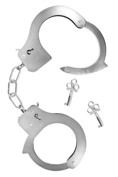 Наручники Fetish Tentation Adjustable metal wrist cuffs, 2 ключі