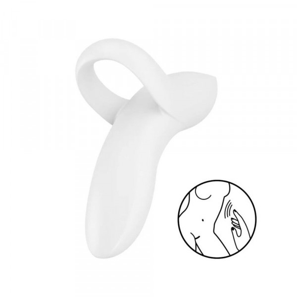 Вібратор на палець Satisfyer Bold Lover White, гнучкий