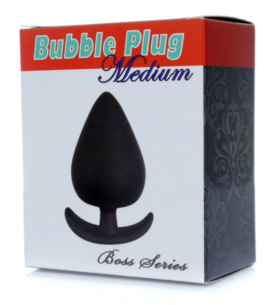 Анальний плаг Boss Series - Bubble Plug Medium Black