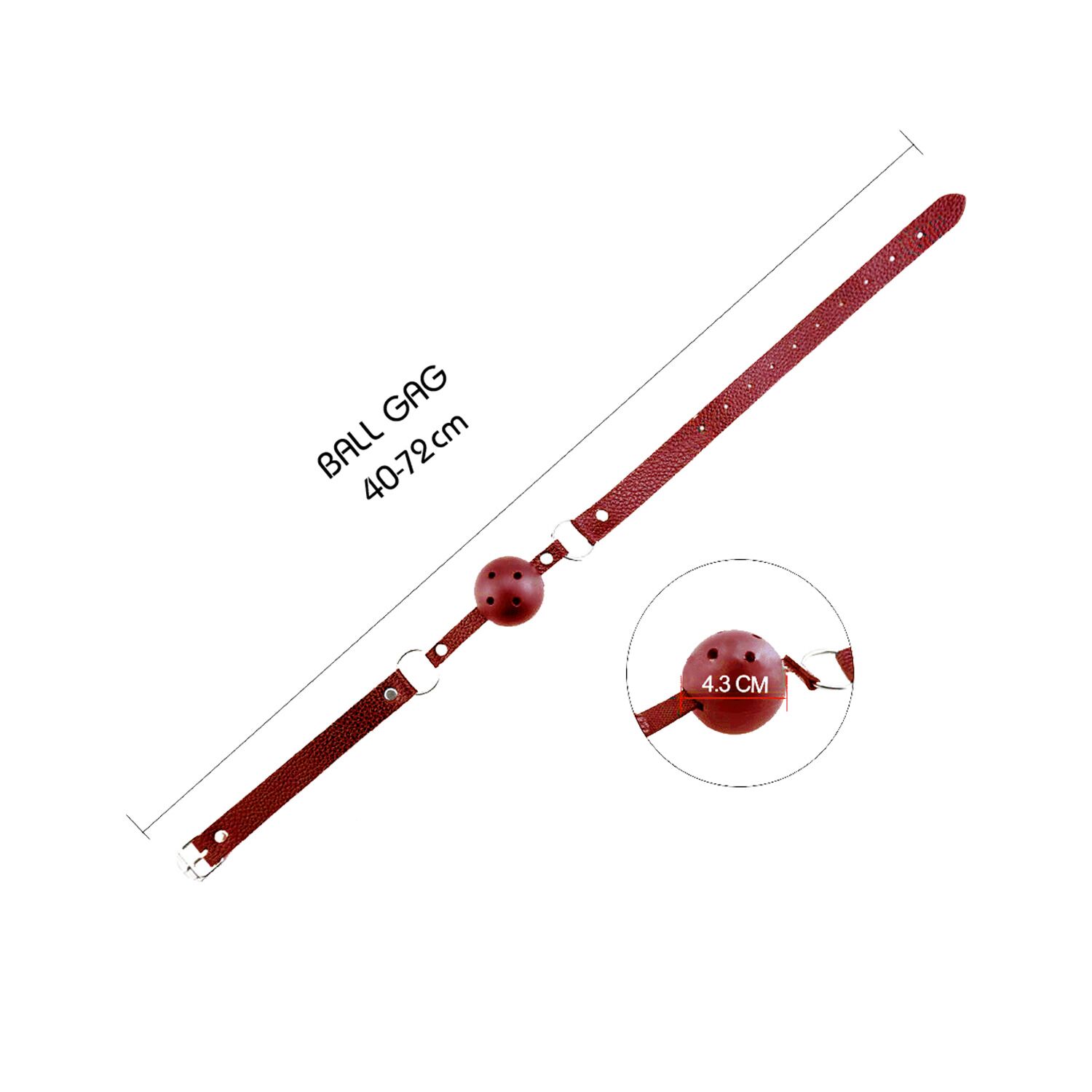 фото Повітропроникний кляп Alive Discretion Red