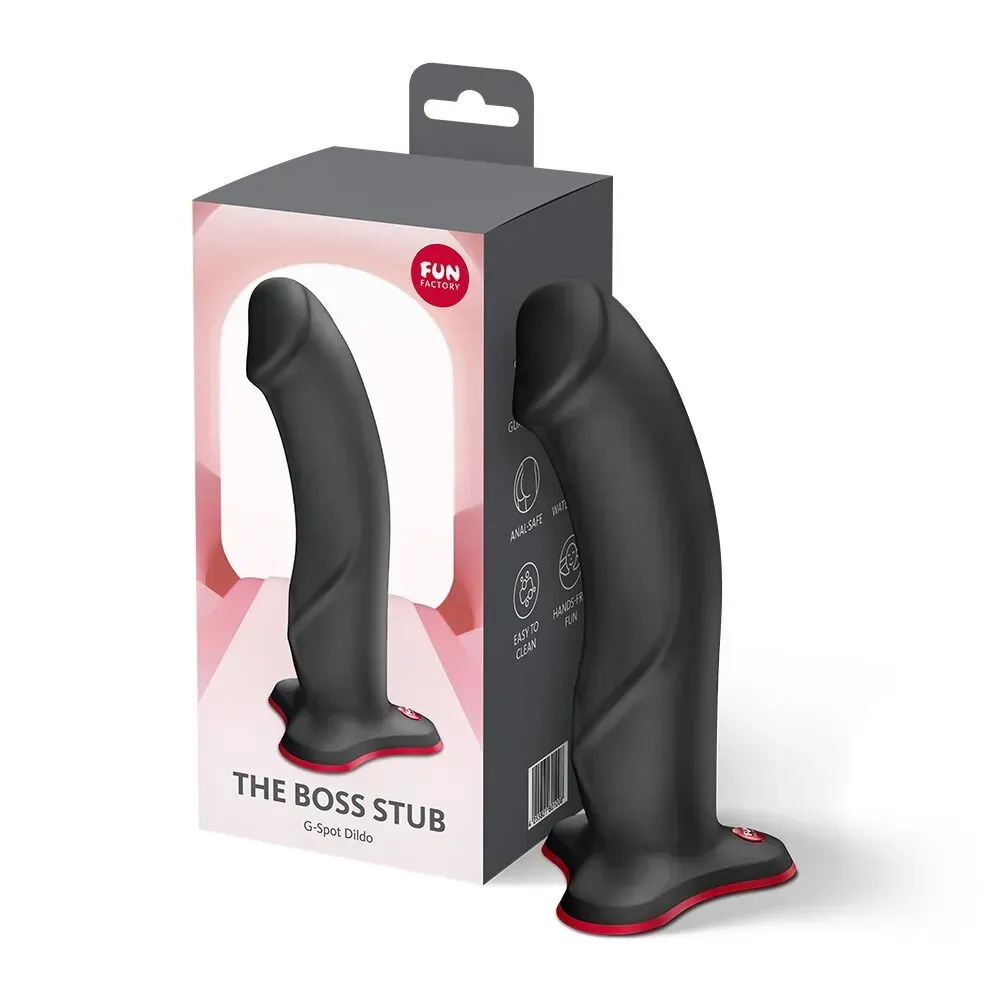 фото Фалоімітатор Fun Factory THE BOSS STUB Black, реалістична текстура