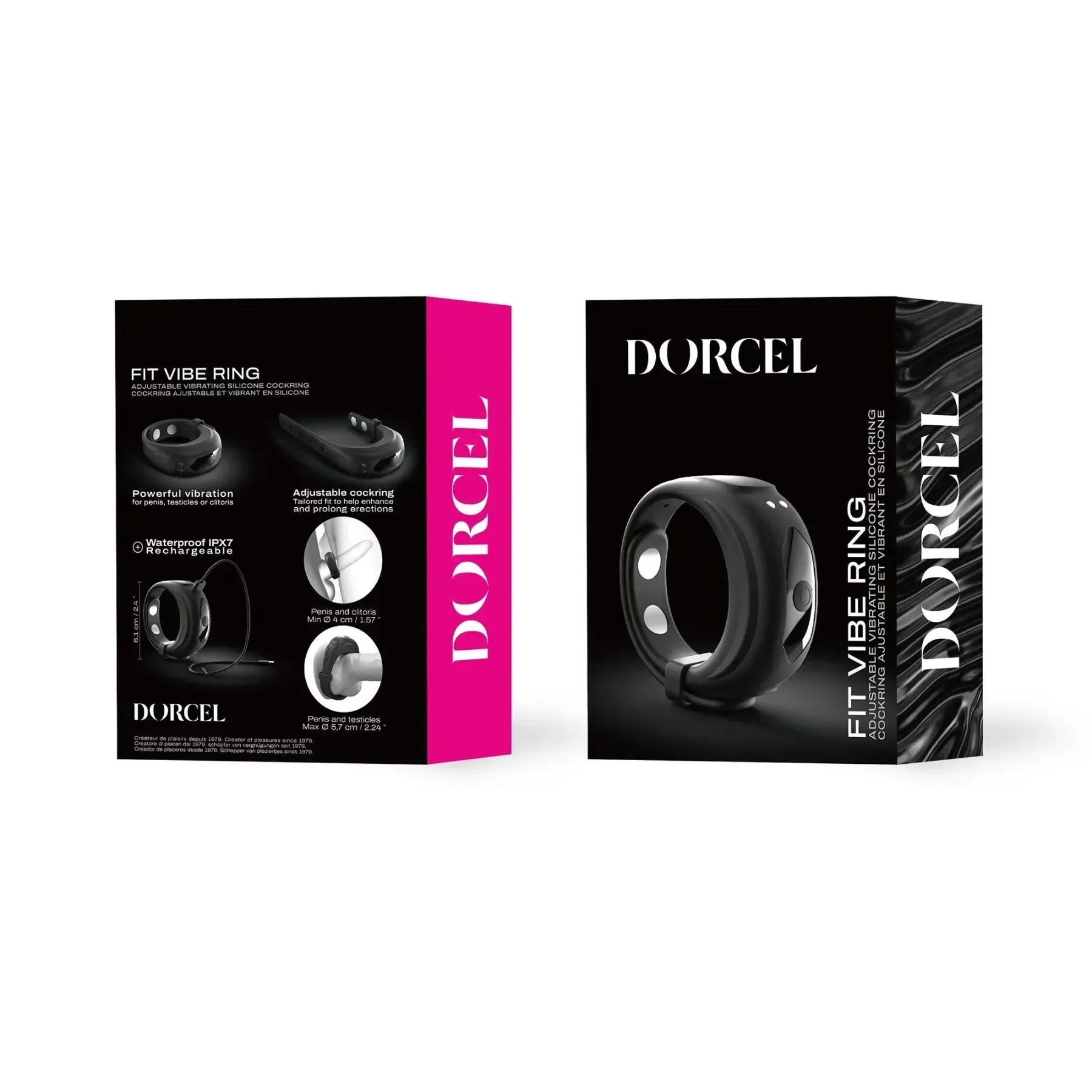 фото Ерекційне віброкільце Dorcel Fit Vibe Ring, рег діаметр 4–5,7 см, 10 режимів