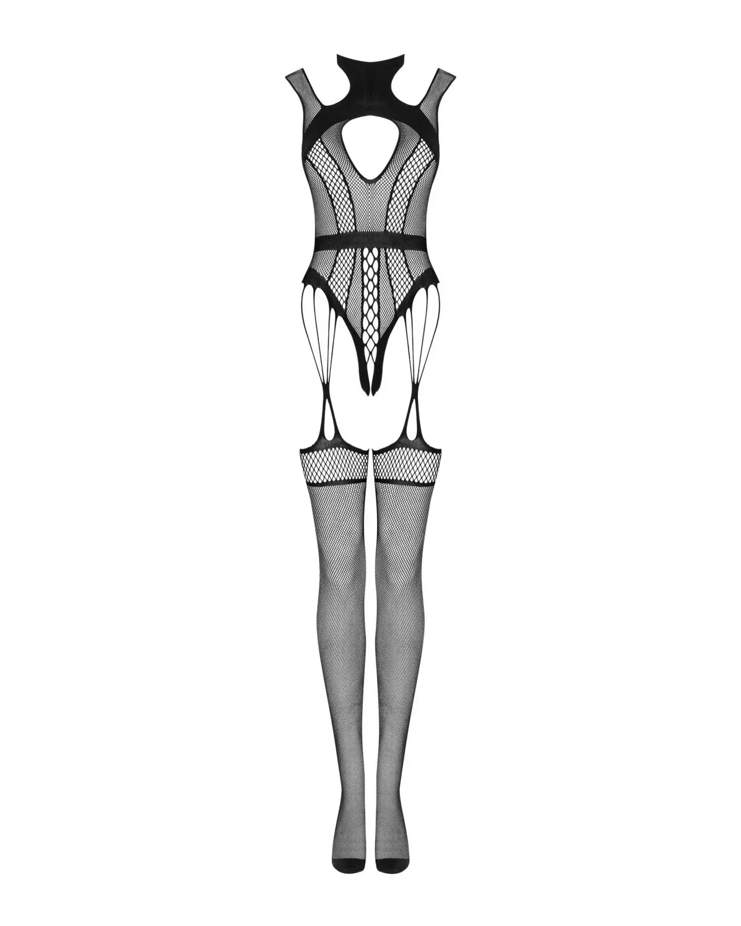 фото Бодістокінг з отворами Obsessive Bodystocking  black S/M/L, чорний