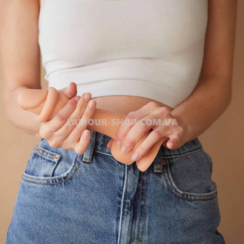 фото Фалоімітатор Strap-On-Me Sliding Skin Realistic Dildo Vanille - L