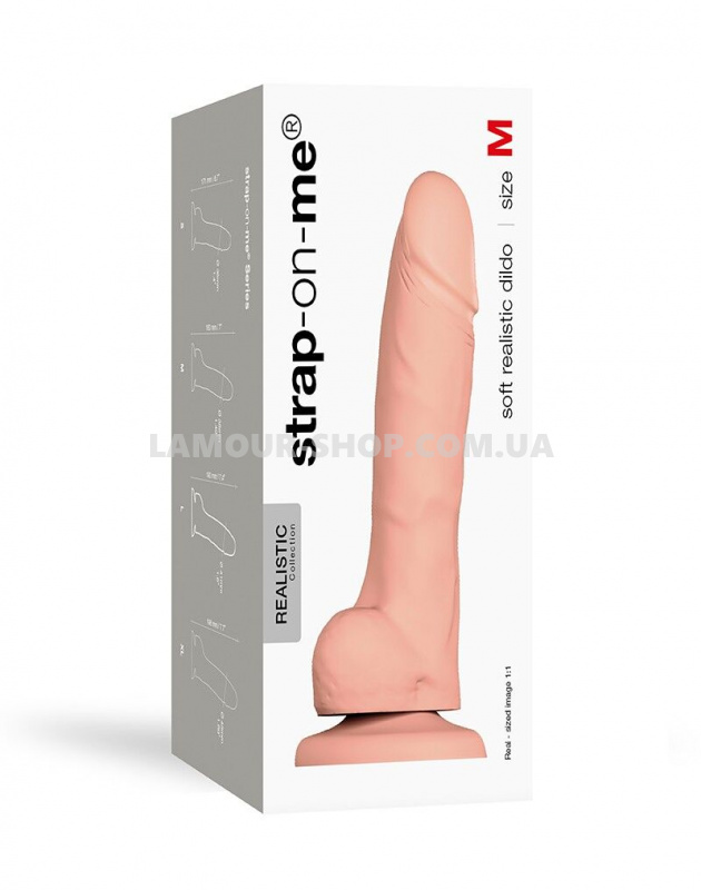 фото Фалоімітатор Strap-On-Me SOFT REALISTIC DILDO Vanilla - Size M
