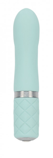 Вібратор PILLOW TALK - Flirty Teal із кристалом Сваровськи, гнучка головка