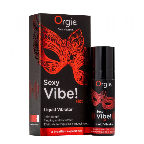Рідкий вібратор Orgie Sexy Vibe! Hot, 15 мл, зігрівальний