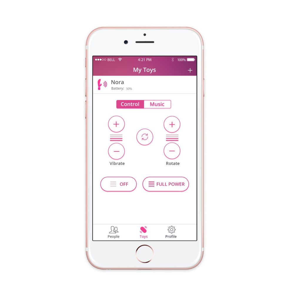 фото Смарт вібратор-кролик Lovense Nora з стволом, що обертається