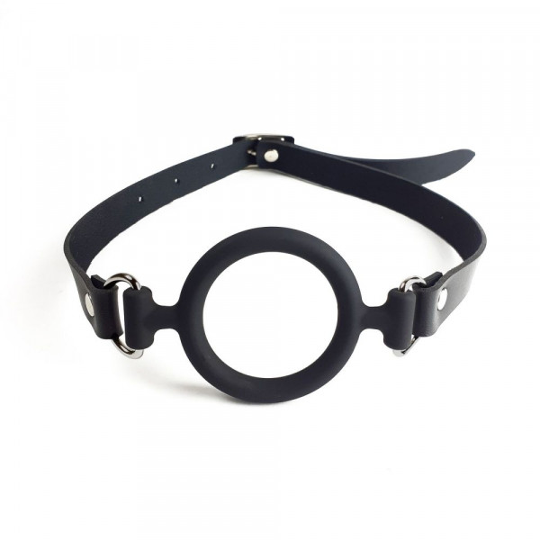 Кляп-розширювач  Art of Sex – Gag Ring, чорний, натуральна шкіра